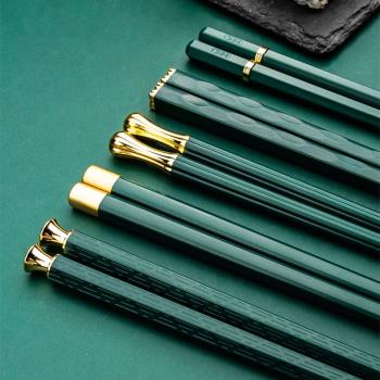 日式合金筷高檔家庭一人一筷分餐筷耐高溫防霉家用高顏值網紅筷子