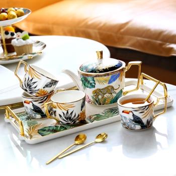創意家用ins歐式花茶下午茶陶瓷茶具套裝北歐整套咖啡具咖啡杯碟