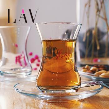 土耳其紅茶玻璃杯LAV 咖啡杯錫蘭袋泡茶具進口熱飲杯配碟子水杯