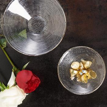 歐式小奢華甜品碗高檔金邊燕窩碗日式ins網紅玻璃水果沙拉碗透明