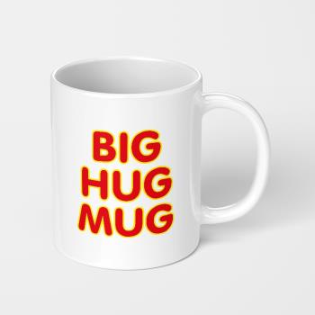 BIG HUG MUG大擁抱杯子 個性簡約陶瓷杯 直身美式字母咖啡馬克杯