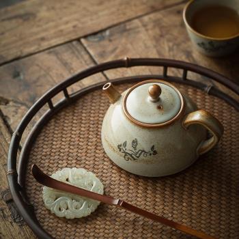 日式茶壺泡茶壺陶瓷茶壺家用簡約辦公單人小茶壺