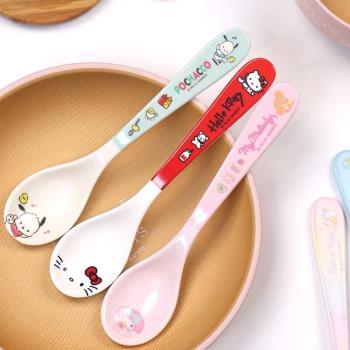 日本三麗鷗玉桂狗庫洛米美樂蒂布丁狗兒童餐勺飯勺冰淇淋酸奶勺子