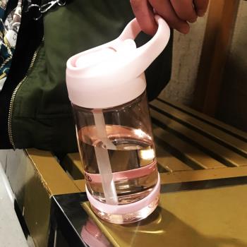 韓國吸管水杯便攜成人孕婦網紅ins男女學生個性簡約塑料防摔杯子