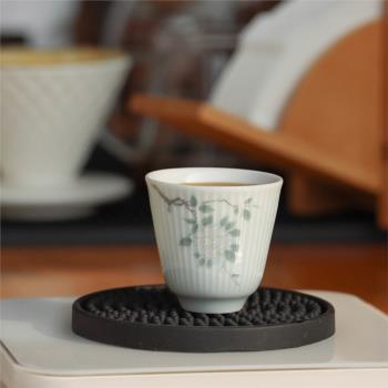 影青瓷中式復古手沖咖啡杯 陶瓷50ml小號 精品單品咖啡品鑒杯精致