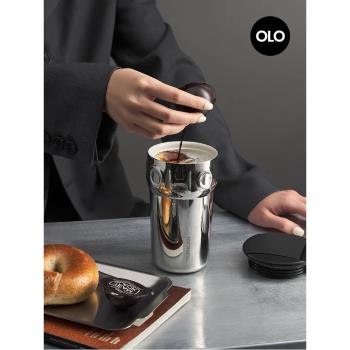 HOLOHOLO甜筒杯陶瓷內膽保溫杯316不銹鋼咖啡杯旅行水杯帶蓋密封