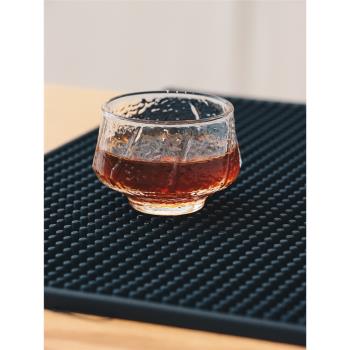 錘紋復古手沖咖啡杯 小容量日式精致單品咖啡透明玻璃小號品鑒杯