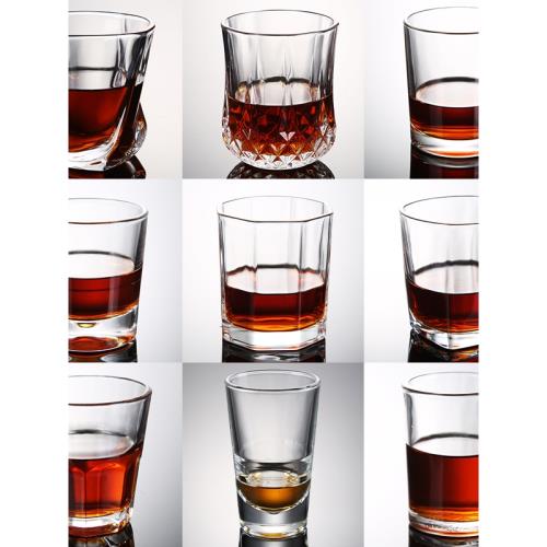 ktv酒吧輕奢啤酒杯八角玻璃杯子創意威士忌酒杯中式家用2兩白酒杯