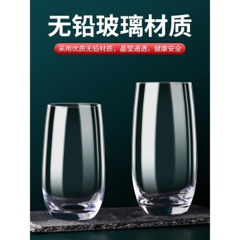 加厚玻璃杯莫吉托飲料杯子家用酒店水杯套裝果汁喝茶杯商用啤酒杯