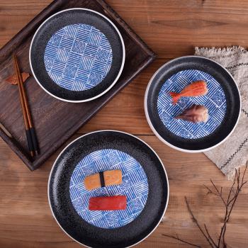 日式陶瓷餐具盤子菜盤圓盤家用小吃點心盤復古創意牛排西餐盤餐廳