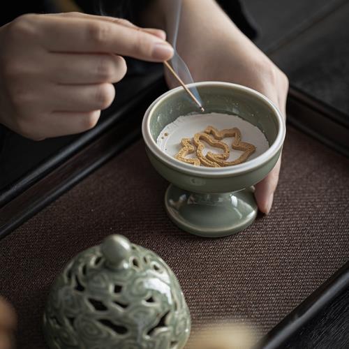 觀云復古中式浮雕香爐香道用具入門套裝純銅香篆打篆沉檀香塔香爐|茶道