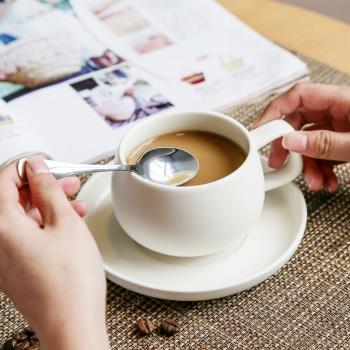簡約歐式陶瓷咖啡杯套裝 家用馬克杯辦公咖啡杯帶碟勺水杯子