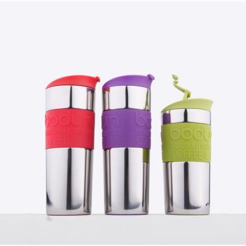 丹麥設計bodum創意不銹鋼保溫杯雙層隔熱杯女男辦公咖啡隨身杯子
