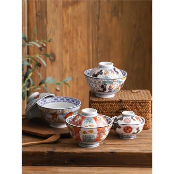 日式帶蓋子隔水燉盅燕窩陶瓷碗