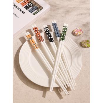陶瓷筷子特別好看的筷子洗碗機可用家用高檔套裝一人一筷防霉創意