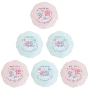 日本Sanrio三麗鷗雙子星甜品盤子陶瓷家用可愛卡通小果盤小吃碟子