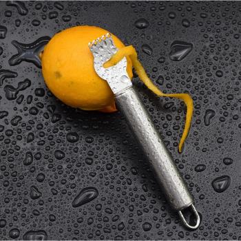 304不銹鋼調酒多功能檸檬橙子刮皮刨絲刀雞尾酒拉條拉絲裝飾工具