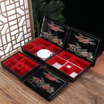 日式鰻魚飯盒餐廳盒壽司料理便當盒木紋盒子套裝快餐食盒餐盒商用