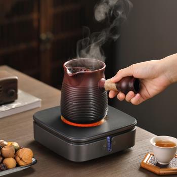 明火燒茶側把煮茶壺陶瓷電陶爐泡煮茶器家用圍爐烤茶罐罐茶具套裝