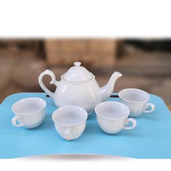 壺單尾壺家用茶壺奶壺咖啡杯現代茶杯燉盅白瓷半手工瓷器陶瓷茶具