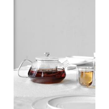 丹麥VIVA耐高溫玻璃茶壺泡茶單壺蠟燭加熱過濾網茶水分離750ml