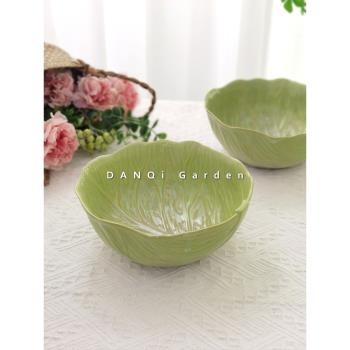 DANQi Garden出口原單窯變釉蔬菜包菜湯碗沙拉碗深面碗陶瓷早餐碗