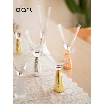 DART造夢 切面水晶玻璃創意葡萄酒杯子香檳雞尾酒杯輕奢玫瑰金銀