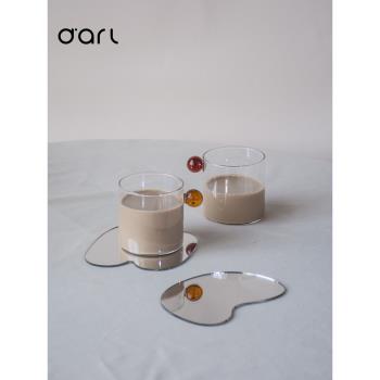 DART造夢 透明玻璃球球水杯子牛奶咖啡可加熱北歐ins套裝家用客廳