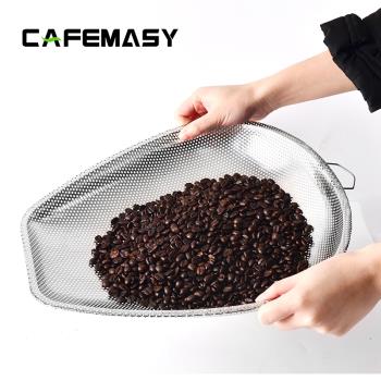 咖啡豆烘豆散熱豆網冷卻盤烘培去皮手網輕薄鏟形不銹鋼咖啡器具