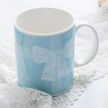 T芙尼 蕾絲蝴蝶節系列杯子簡約陶瓷水杯情侶杯咖啡杯牛奶杯馬克杯