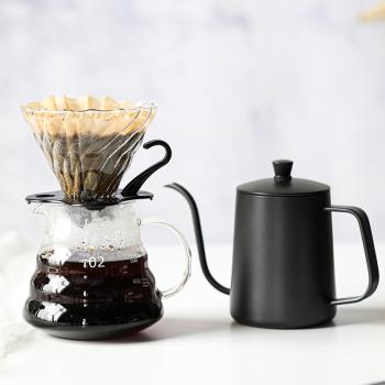 茶咖美器經典云朵手沖咖啡壺家用耐熱玻璃滴漏壺360/600ml 分享壺