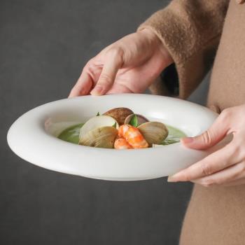 奕禾嘉陶瓷早餐特別好看的盤子備菜家用2022新款網紅ins風沙拉盤