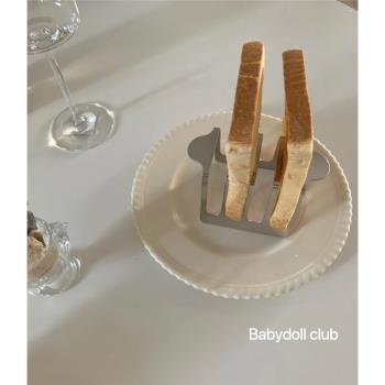 吐司架~不銹鋼三明治面包架烤面包片放置托餅架展示自助餐點心架