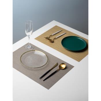 隔熱餐桌墊西餐墊輕奢高級感餐盤歺餐墊法式高顏值大尺寸現代簡約