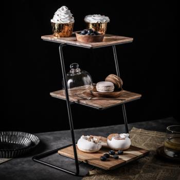 多層結婚果盤零食盤蛋糕托盤蛋糕架點心盤擺件茶點盤甜品臺展示架