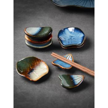 陶瓷日式窯變筷托餐廳日本擺臺筷枕餐桌筷子架家用復古湯勺托商用