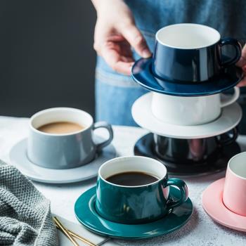 咖啡杯ins風紅茶杯 歐式小奢華咖啡杯下午茶杯碟家用陶瓷杯碟帶勺