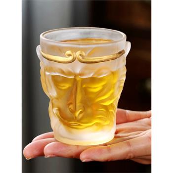 黑神話悟空茶杯主人杯男士功夫琉璃杯個人喝茶杯子玻璃大聖品茗杯