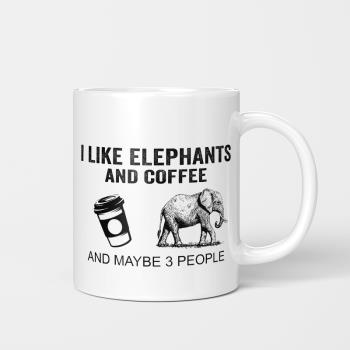 i like elephants and coffee mug 美式咖啡杯大象杯子個性馬克杯