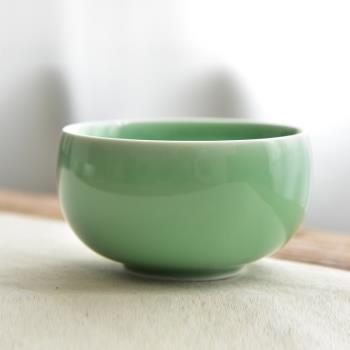 龍泉青瓷純色簡約米飯碗中式加厚陶瓷家用深碗高顏值吃飯碗微波爐