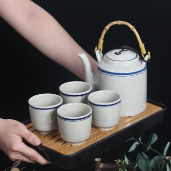 陶瓷壺泡茶壺耐高溫冷水壺大容量水具茶杯水杯家用杯具套裝涼水壺