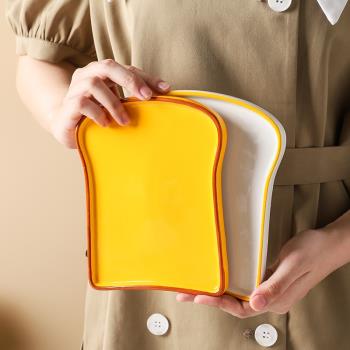 陶瓷面包盤創意吐司造型ins餐具烘培盤子家用小吃碟高顏值早餐盤