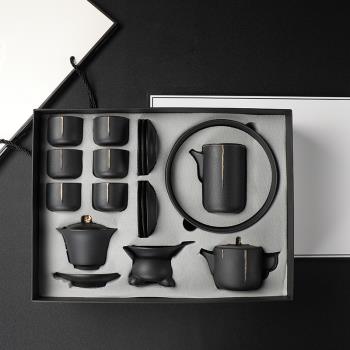 高檔功夫茶具套裝家用泡茶壺簡約茶杯陶瓷整套結婚茶具禮盒裝辦公