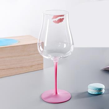 唇印系列水晶玻璃紅酒杯手工高腳杯透明輕奢波爾多葡萄酒杯禮盒裝