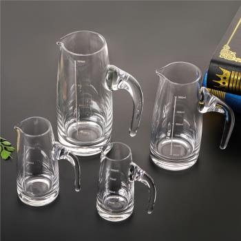 飯店酒店白酒分酒器刻度玻璃酒杯套裝小酒壺家用紅酒具倒酒壺扎壺