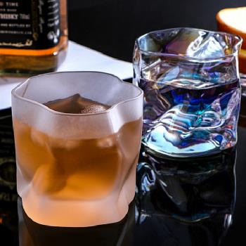 日本小松誠網紅威士忌酒杯洋酒杯北歐ins風日式啤酒玻璃杯子水晶