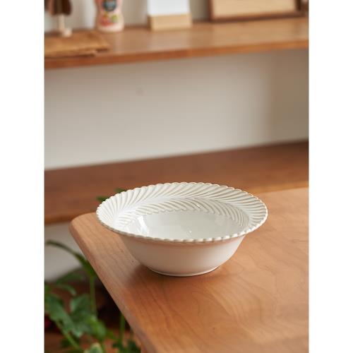 肆月家用2025新款復古草帽碗北歐風格盛湯碗網紅輕奢大號面碗餐具