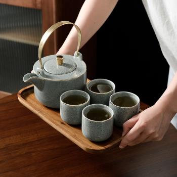 日式茶具套裝花茶壺陶瓷水具杯具客廳茶杯下午茶泡茶套裝帶禮盒裝