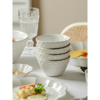日式米飯碗碗韓版家用ins風陶瓷吃飯的碗好看的碗湯碗碟盤子套裝