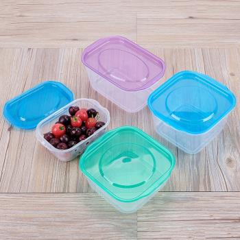 塑料保鮮盒飯盒帶蓋便當盒食品級冰箱收納盒微波爐碗留樣盒200ml